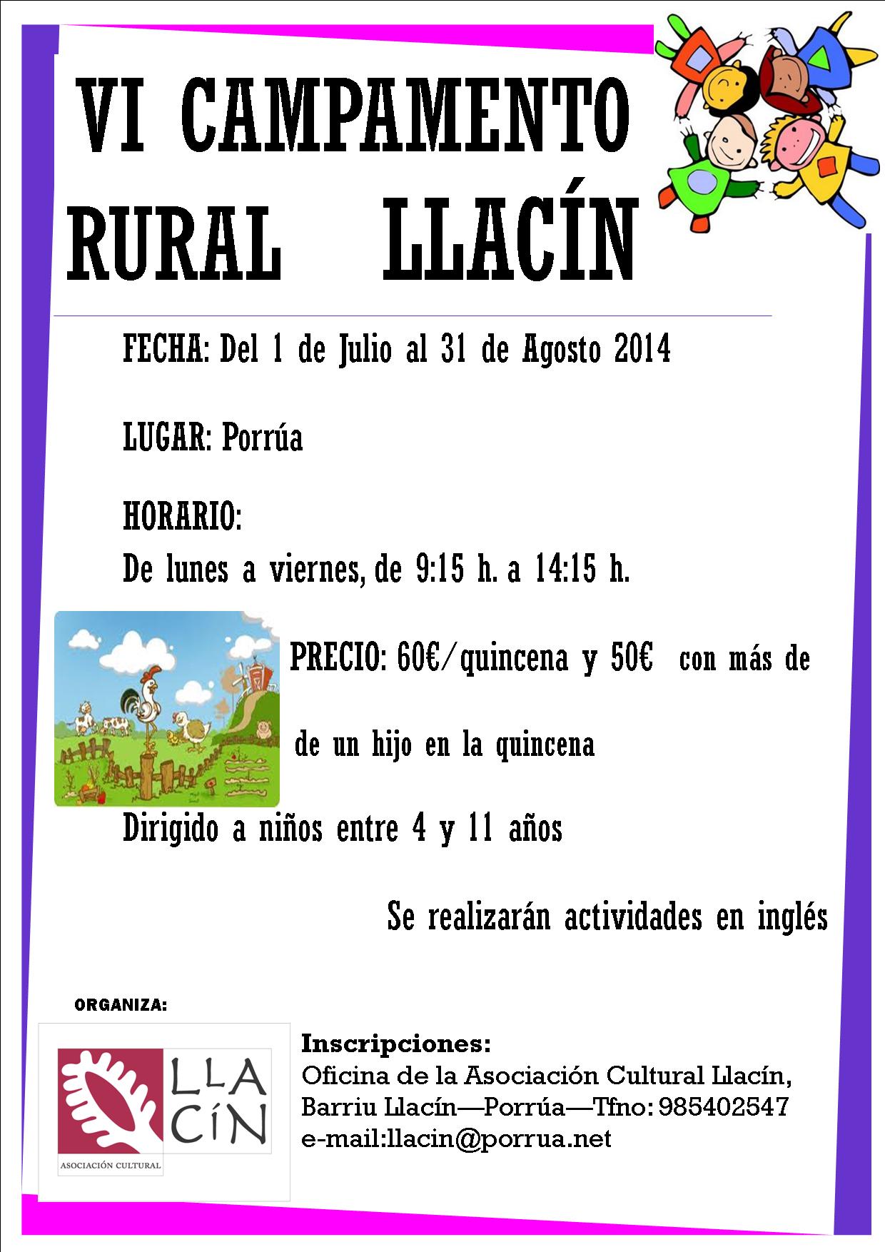 Cartel del campamento 2014