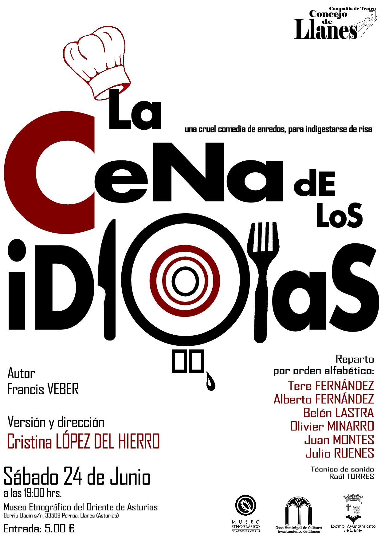 Cartel CENA DE LOS IDIOTAS